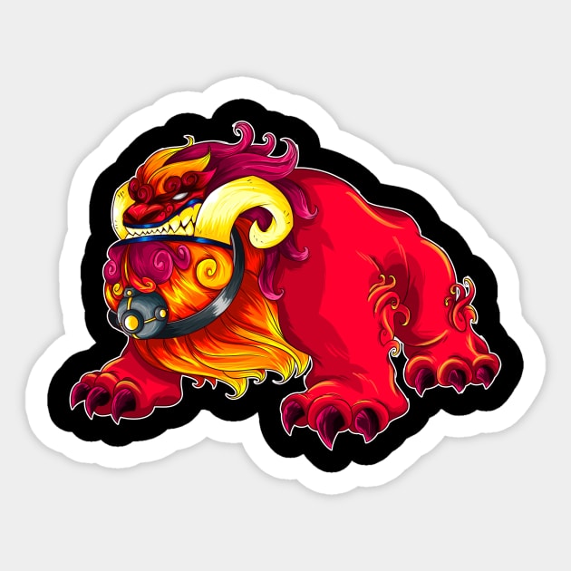 Foo Dog!!! Sticker by vancamelot